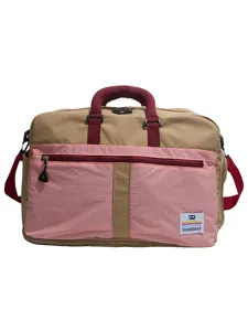 Color blocked travel duffel bag large capacity portable luggage bag for sports and gym trips