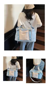 Detalles de la bolsa de viaje grande, bolso deportivo ligero con bolsillo frontal.