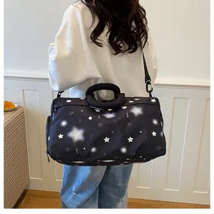 Large capacity travel duffel bag stylish lightweight gym sports bag for women travel bag