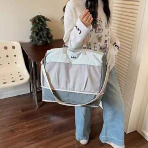 Large capacity travel duffel bag lightweight portable handbag short trip weekend gym bag for women
