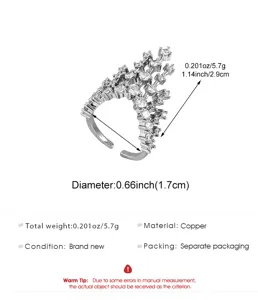 Close-up view of architectural castle ring showing product dimensions and copper material