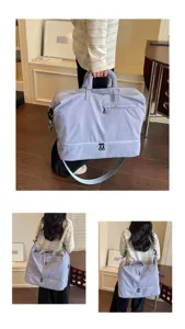 Large capacity travel duffel bag for women and men, ideal for gym, sports, and weekend trips.