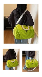Large capacity travel duffel bag for women men gym sports luggage weekender carry on