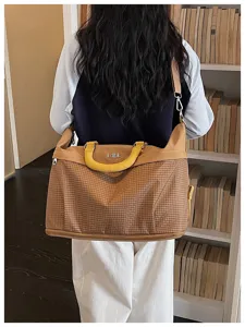 Grande capacita borsa da viaggio borsone portatile borsa elegante da cabina per donna
