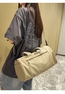 Casual sports gym duffel bag for men and women, large capacity travel shoulder bag.
