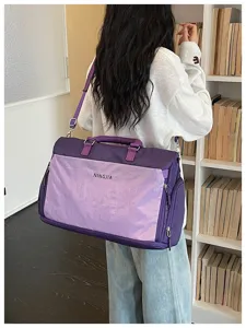 Grand sac de voyage pour femmes grande capacité léger sac bandoulière week-end.