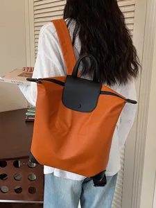 Zaino da commuter leggero grande capacita moda borsa da viaggio casual arancione scuola