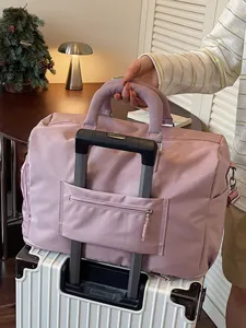 Grand sac de voyage cabine pour femme, sac de sport léger avec sangle pour valise et poignées.