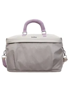 Grande borsa da viaggio borsone leggero e portatile con manici viola e tracolla