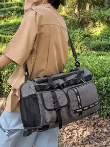 Large capacity travel duffel bag for sports, fitness training and outdoor daily use.