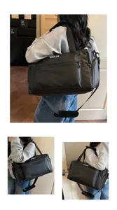 Bolso de viaje de gran capacidad para mujeres y hombres, bolsa de deporte ligera y bandolera.