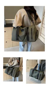 Grand sac de voyage fourre-tout pour femmes, sac de sport multifonctionnel avec poche humide.