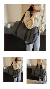 Grand sac de voyage pour femme, sac de sport multifonctionnel de fitness avec séparation sec/humide.