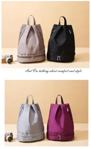 Waterproof dry wet separation backpack minimalist casual travel sports gym backpack for daily use