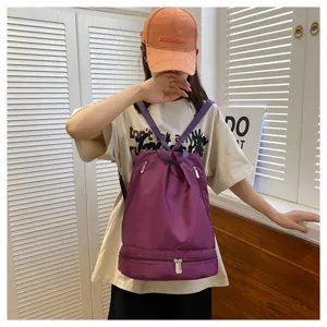 Waterproof backpack sports fitness dry wet separation dual shoulder bag for women men gym travel