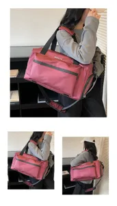 Bolso de viaje y deporte grande y de moda para mujeres, ligero y práctico para fitness.