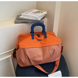 Gran capacidad bolsa de viaje para mujeres y hombres, bolso de mano ligero para fin de semana.