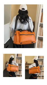 Gran bolsa de viaje deportiva para mujer y hombre, bolso de hombro ligero para el gimnasio.
