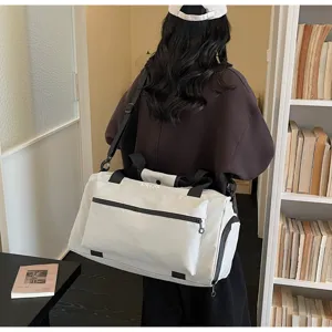 Gran bolsa de viaje con correa para el hombro, bolsa deportiva y de fitness ligera y cómoda.