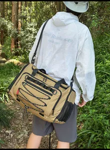 Bolso de viaje de gran capacidad para hombre, bolsa de deporte impermeable con correa ajustable.