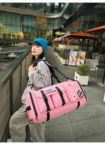 Rosa multifunktionaler Outdoor Reise Rucksack grosse Kapazitaet Fitness Sport Tasche