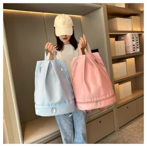 Waterproof swimming backpack with dry wet separation, portable fitness bag for men and women.
