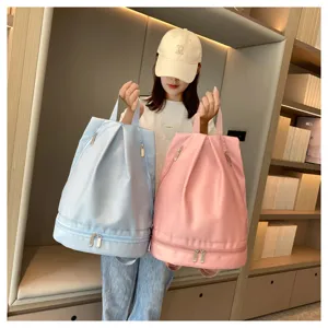 Waterproof sports fitness backpack with dry wet separation, portable casual bag for women