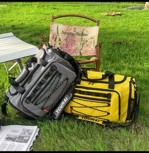 Gran bolsa de viaje para exteriores con tela de rejilla impermeable, ideal para deporte y gimnasio.