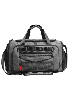 Bolsa de viaje deportiva para hombre gran capacidad bolsa de fitness impermeable gris