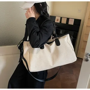Grande borsa da viaggio in tela weekender borsa sportiva con tracolla per uomini e donne