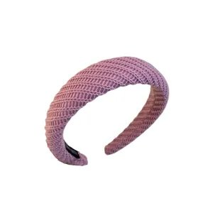 Süßes rosa Strick Stirnband für Damen Herbst Winter warmer Haarreif koreanische Haaraccessoires