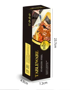 Set di posate in acciaio inossidabile scatola regalo, coltello da bistecca forchetta