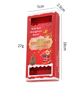 Kerstcadeau verpakkingsdoos lege papieren doos voor lepels set feestelijke decoratie doos