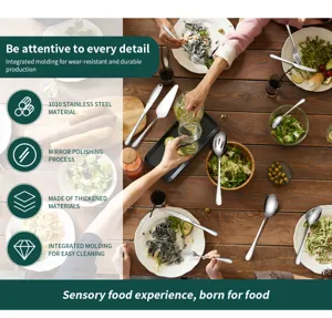 Detailed view of stainless steel cutlery set in dining scene, featuring mirror polish.