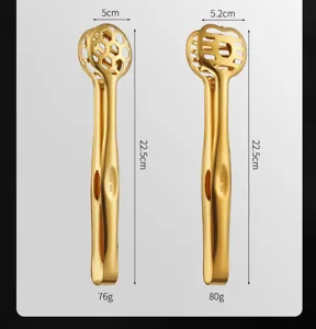 Pinza per alimenti in acciaio inox pinza da cucina pane bistecca dorata strumento spec