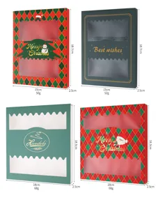 Weihnachten Besteck Geschenkschachtel mit Sichtfenster, festliche Weihnachtspapierbox für Löffel.