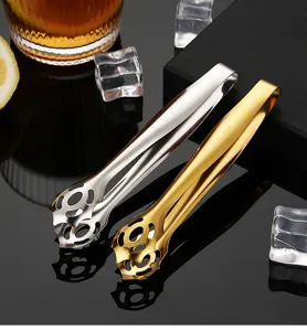 Pinza per ghiaccio in acciaio inox a forma di artiglio oro e argento accessori bar
