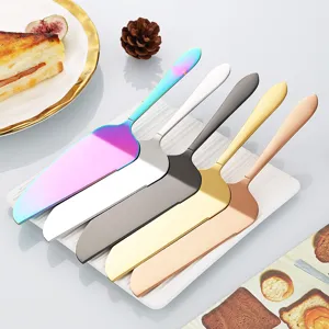 Set de pala para pastel de acero inoxidable, herramienta de cocina para pizza colorida.