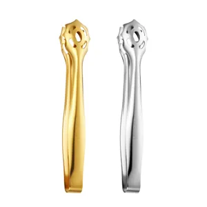 Pinze per ghiaccio in acciaio inossidabile oro argento a forma di artiglio per bar