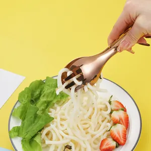 Stainless steel hand-shaped food tong rose gold noodle clip kitchen multi-purpose utility tool
