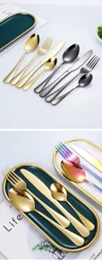 Juego de cubiertos de acero inoxidable cuchillo tenedor cuchara cocina moderna
