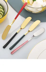 Cuchillo para mantequilla de acero inoxidable para queso, mermelada y otras cremas