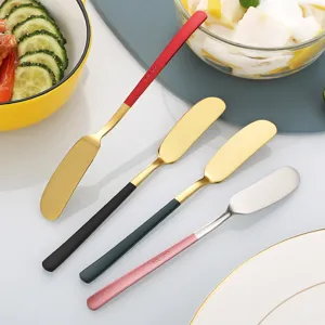 Juego de cuchillos para mantequilla japoneses de acero inoxidable 304 para queso mermelada