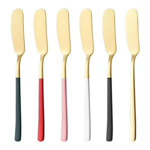 Juego de cuchillos para mantequilla de acero inoxidable 304 para untar mermelada y crema.