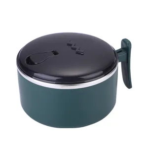 ciotola per noodle istantanei in acciaio inossidabile 304 bento box verde scuro portatile