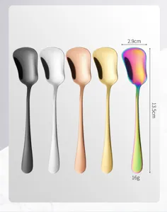 Cuillere a dessert en acier inoxydable cuillere a cafe creative de 13,5 cm de long