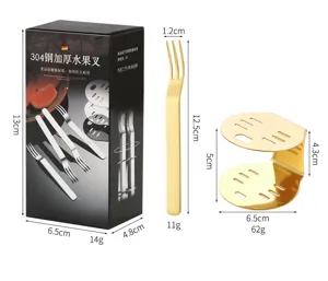 304 edelstahl obstgabel set goldene kuchen gabeln mit aufbewahrungsstander geschenk