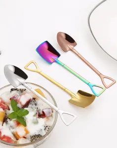 Stainless steel shovel spoon creative coffee dessert spoon ice cream watermelon tableware