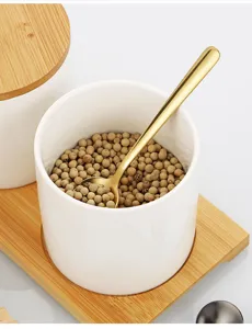 Gold stainless steel seasoning spoon for kitchen, cute small coffee stirring spoon salt spoon.
