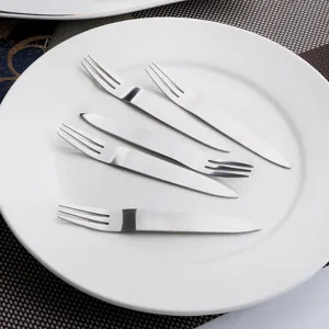 Korean Style Stainless Steel Fruit Fork Creative Three-Prong Dessert Cake Fork Reusable Small Metal Pick For Home Party Restaurant